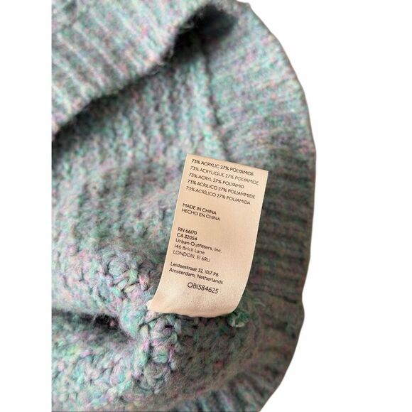 Free People Sweater Tunic Mini Dress Blue Chunky Knit size XS - Picture 9 of 10